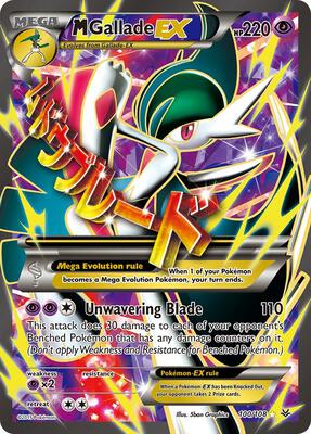 M Gallade EX (100 Full Art) card from XY - Roaring Skies