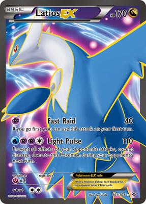 Latios EX (101 Full Art) card from XY - Roaring Skies