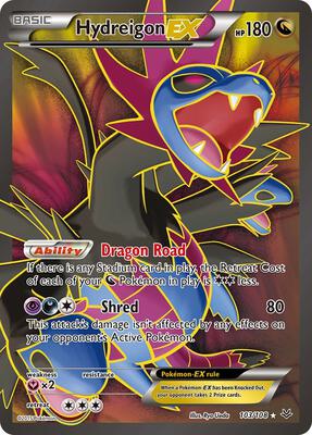 Hydreigon EX (103 Full Art) card from XY - Roaring Skies