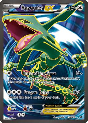 Rayquaza EX (104 Full Art) card from XY - Roaring Skies