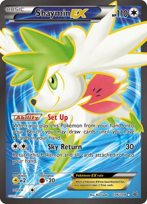 Shaymin EX (106 Full Art) card from XY - Roaring Skies