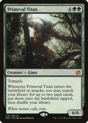 Primeval Titan card from Modern Masters 2015