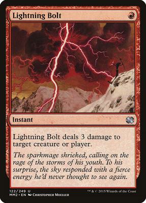 Lightning Bolt card from Modern Masters 2015
