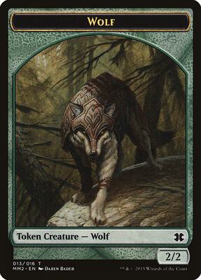 Wolf Token card from Modern Masters 2015