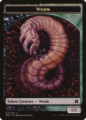 Worm Token card from Modern Masters 2015