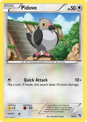 Pidove (#14) card from BW Trainer Kit: Excadrill & Zoroark