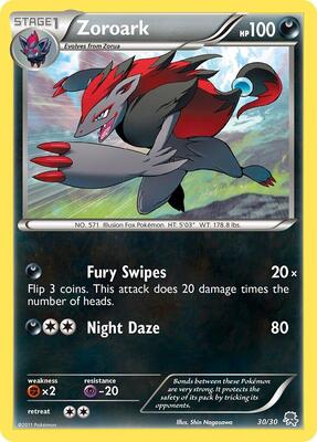 Zoroark (#30 Holo) card from BW Trainer Kit: Excadrill & Zoroark