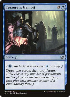 Tezzeret's Gambit card from Modern Masters 2015