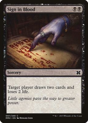 Sign in Blood card from Modern Masters 2015