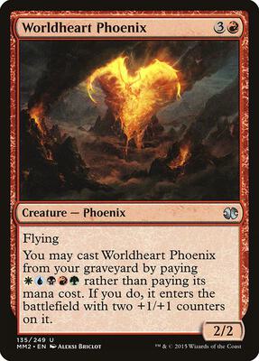 Worldheart Phoenix card from Modern Masters 2015