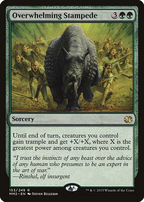 Overwhelming Stampede card from Modern Masters 2015