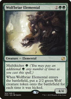 Wolfbriar Elemental card from Modern Masters 2015