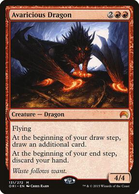 Avaricious Dragon card from Magic Origins