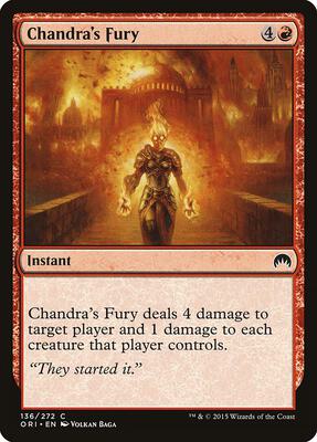 Chandra's Fury card from Magic Origins
